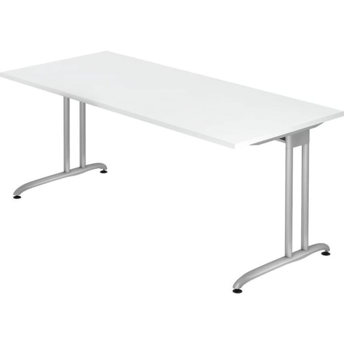 Bureautafel TARA, C-poot, rechthoek, B 1800 x D 800 x H 720 mm, wit