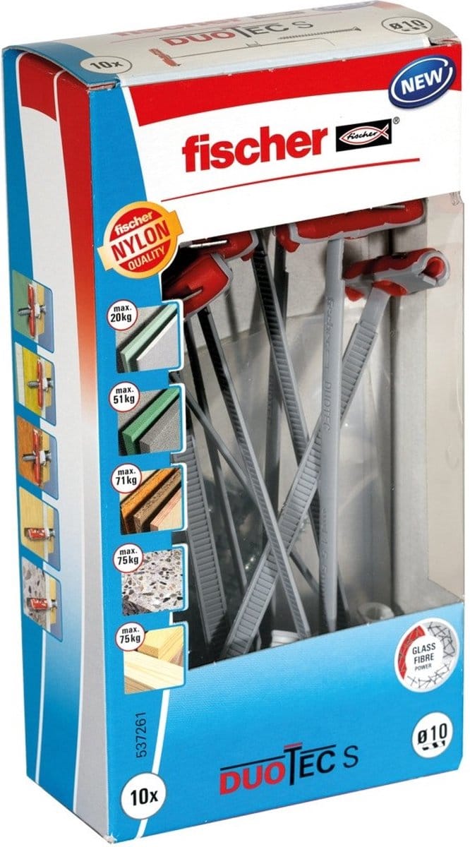 fischer Hollewandplug DuoTec 10 S met schroef