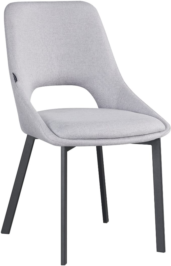ExitoDesign LUMO - Eetkamerstoel - Grijs - Stof - Metalen Onderstel