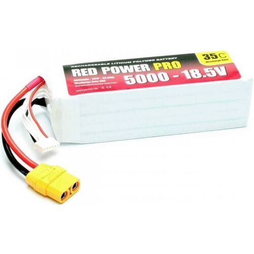 Red Power LiPo accupack 18.5 V 5000 mAh Aantal cellen: 5 35 C Softcase XT90