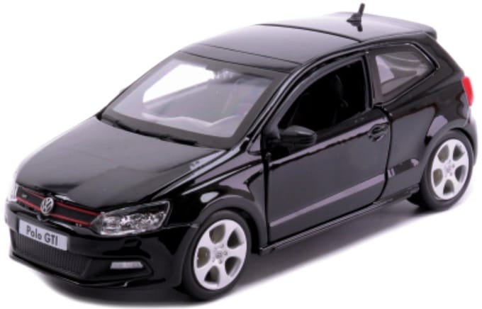 Bburago Volkswagen Polo - Modelauto - Schaal 1:24 - Zwart