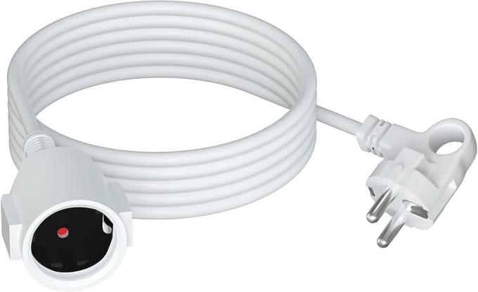 Verlengkabel Buiten - Stekkerdoos Kabel - Stroom Verlengen - Kindveilige Stekker - 3 Meter - Wit