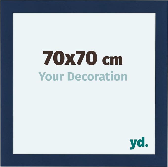 Your Decoration - Fotolijst 70x70 cm - MDF - Donkerblauw Geveegd - Como
