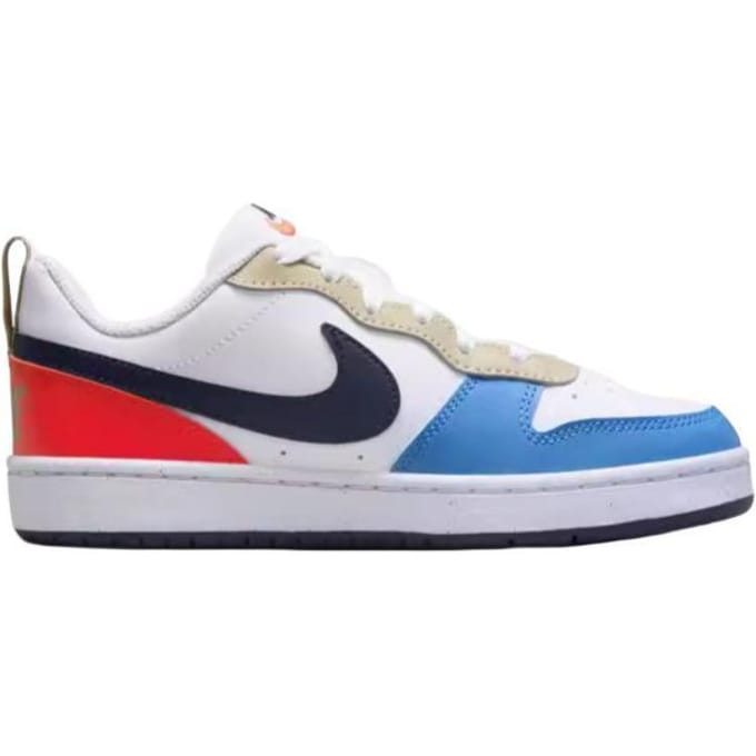Nike Court Borough Low Recraft GS Wit Thunder Blue Light Crimson Kindersneakers Blue-Beyond DV5456-124 35.5