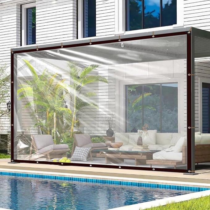 Dekzeil Transparant - Afdekzeil Waterdicht - Tuin Beschermen - UV-bestendig - 2x5m - Transparant