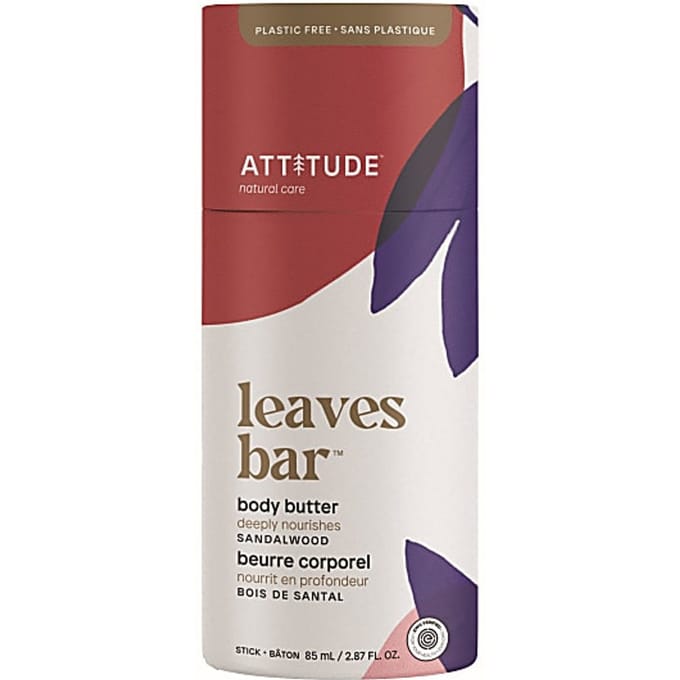 Attitude - Leaves Bar Plasticvrije Body Butter Stick Sandalwood - 85ml