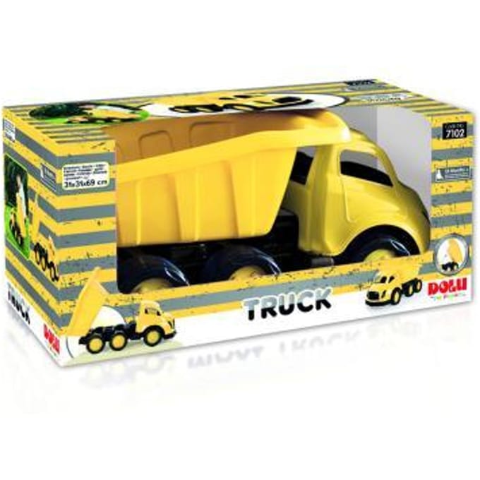 Dolu Maxi Truck Speelgoedvrachtwagen 69 Cm Geel/zwart
