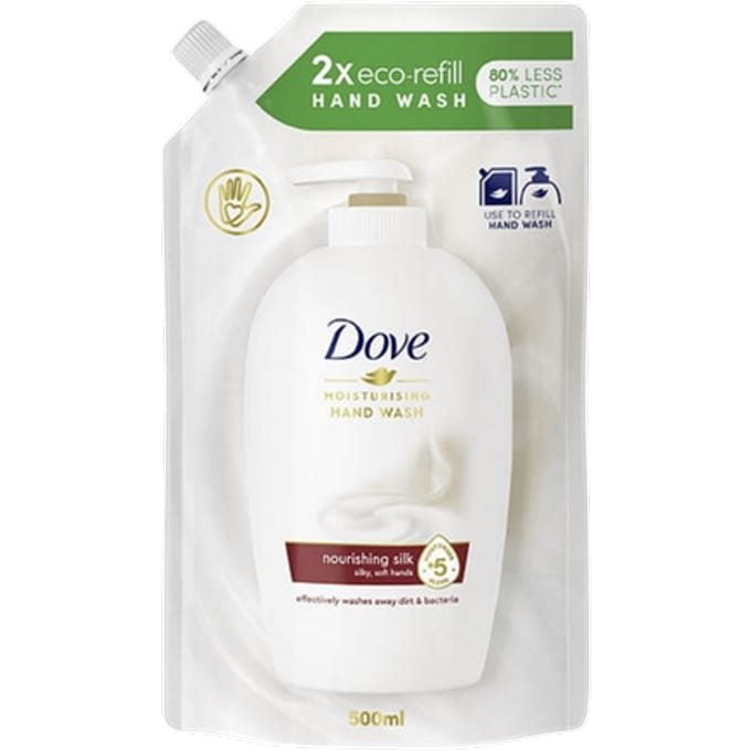 Dove Nourishing Silk Handzeep Navulverpakking – 500 ml