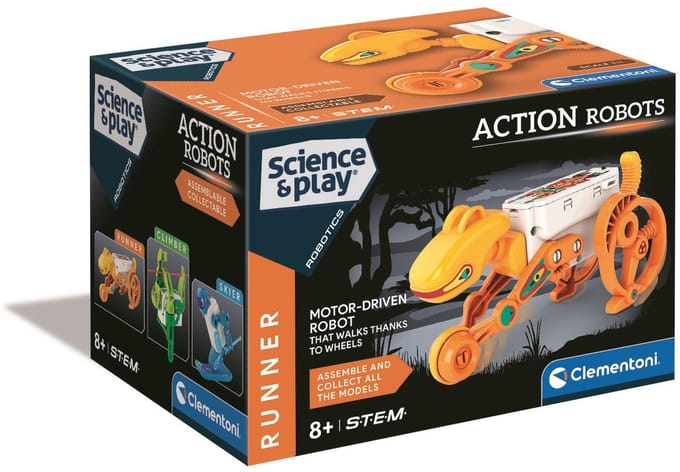 Clementoni - Runner robot - Science & Play - STEM speelgoed - Bouwpakket - vanaf 8 jaar