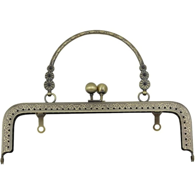 Cadre de fermoir de sac à main, fermoir de sac à main en métal pour la fabrication de sacs à main artisanaux DIY bronze