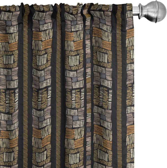 ABAKUHAUS Sambia – Gordijnen – 2x75x175 cm – Verduisterend, Microvezel