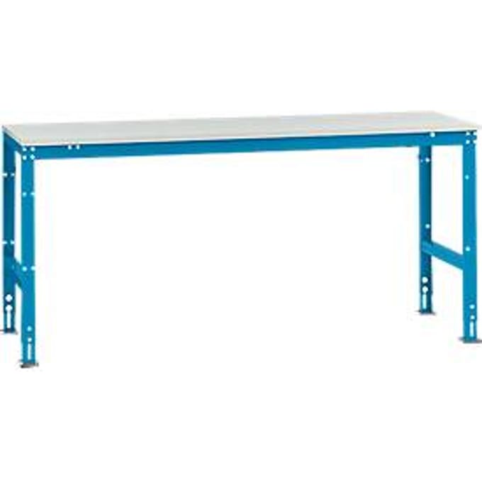 Manuflex basistafel UNIVERSAL Standaard, tafelblad melamine, 2000 x 800, lichtblauw