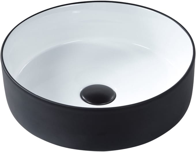 CALIG - Wastafel - Zwart - 36 cm - Keramiek