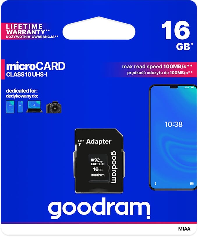 Goodram Serie - Geheugenkaart - MicroSDHC - 16GB - UHS-I