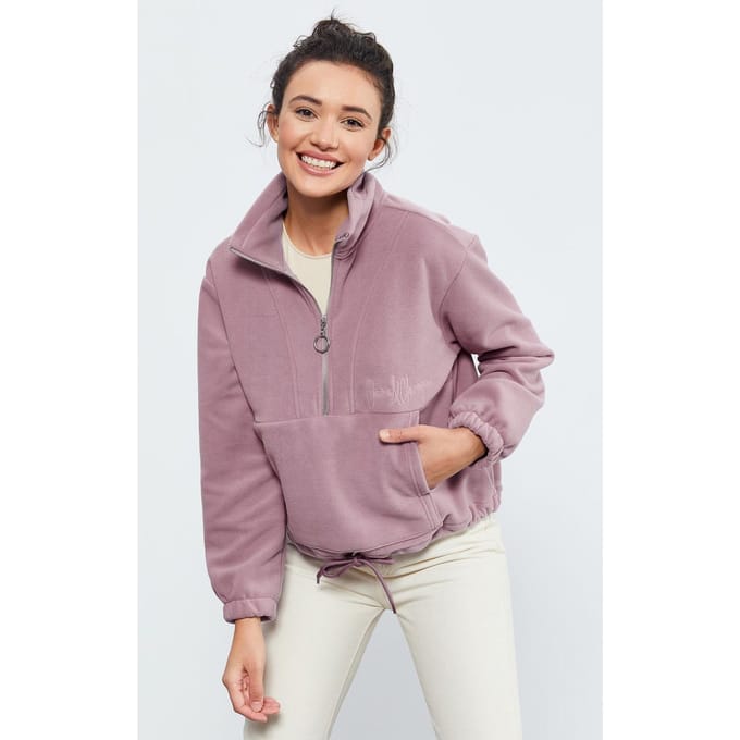 Oversized Half-zip Pluche Sweatshirt