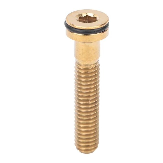 2 pcs Capuchon de Jeu de Direction de Vélo en Alliage de Titane avec Expander pour Fourche de Vélo, Capuchons Supérieurs de Potence de Vélo avec Vis beige