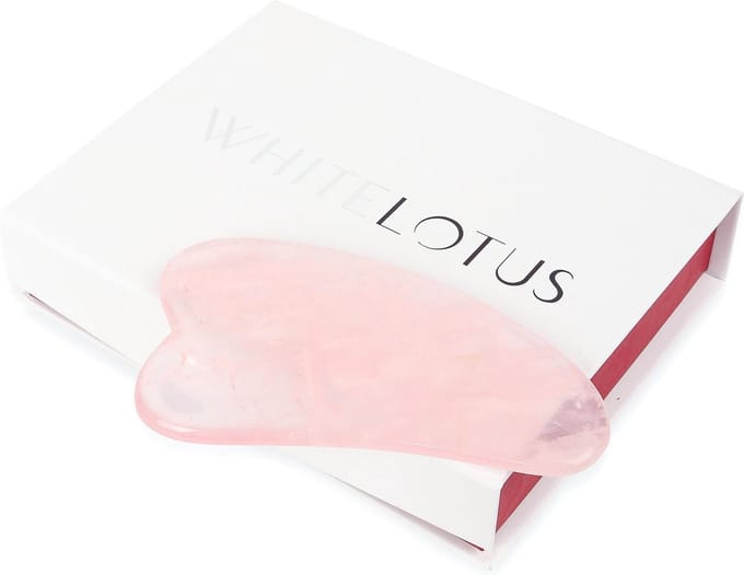 White Lotus Genuine Rose Quartz Gua Sha