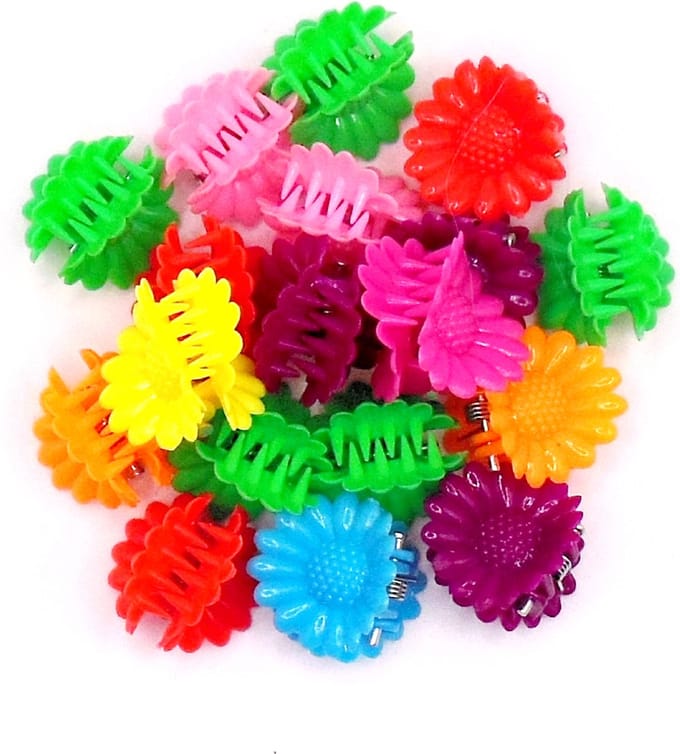 Haarklemmetjes bloemetjes vorm diverse kleuren
