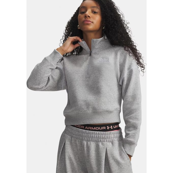 Under Armour Rival Fleece Script Halfzip Sweatshirt Dames