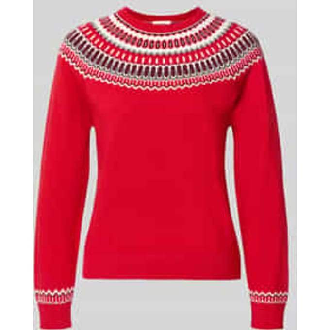 Shaped fit gebreide pullover van puur katoen