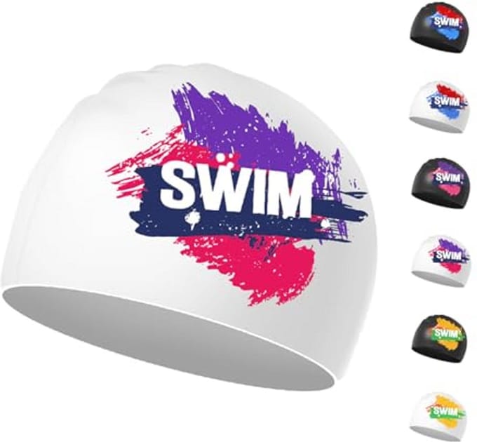 Waterdichte siliconen badmuts voor kinderen van 6-14 jaar