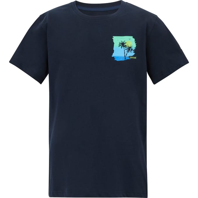 Regatta Kinderen Bosley Rugprint T-Shirt (Marineblauw)