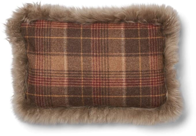 Sheepskin House - Wollen Kussen - Dubbelzijdig - LW rand - 34x52 cm
