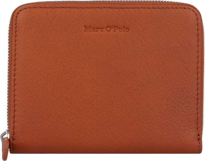 Marc O'Polo Leren Portemonnee Carla Zip Around Wallet Classic Cognac Bruine
