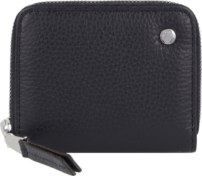 abro Leren Portemonnee Leather Adria Zip Wallet Navy Blauw