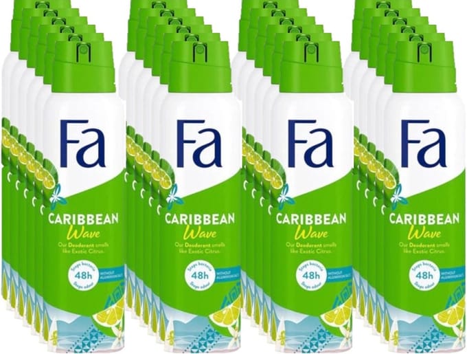 Fa Deospray - Caribbean Lemon 150 ml - Voordeelverpakking 24 stuks