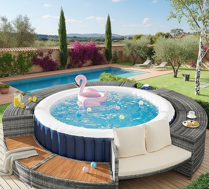Luxe Hoek-Whirlpool - Hydro Massage - Vrijstaand - Novihome