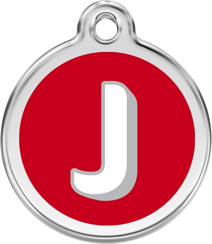 Red Dingo Hondenpenning 20 mm letter J