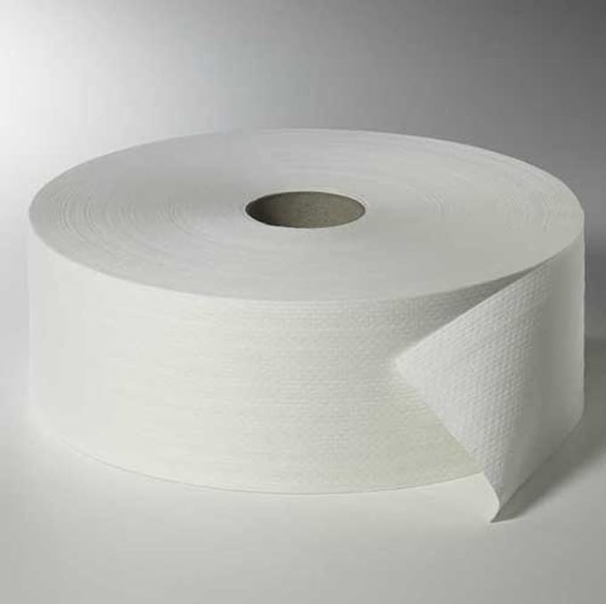 1x 6 Rollen Toiletpapier tissue 2-laags Ø 265 cm · 420 m x 10 cm wit Maxi Rollen grote rol
