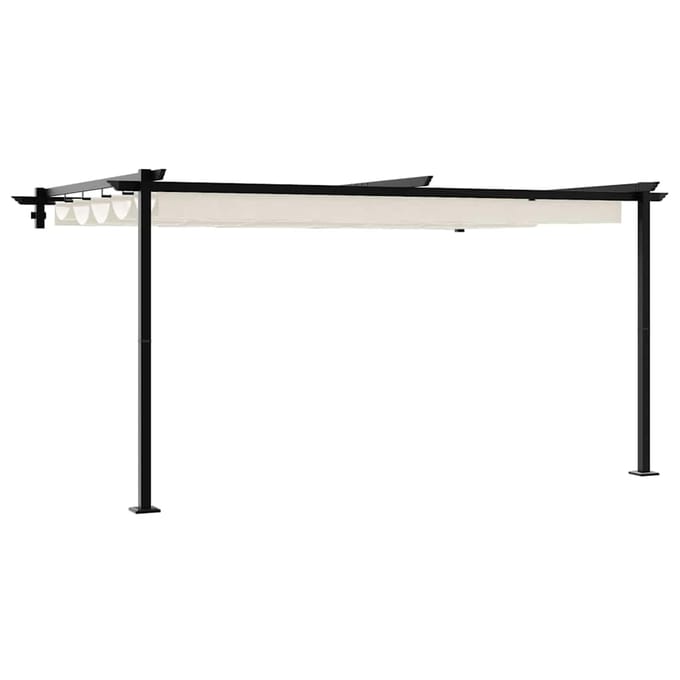 vidaXL - Prieel - 400 - x - 300 - x - 200 - cm - Crèmekleurig - Polyester