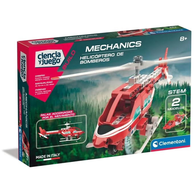 Wetenschappelijke mechanische constructiespellen Clementoni Helicopter Firefighters