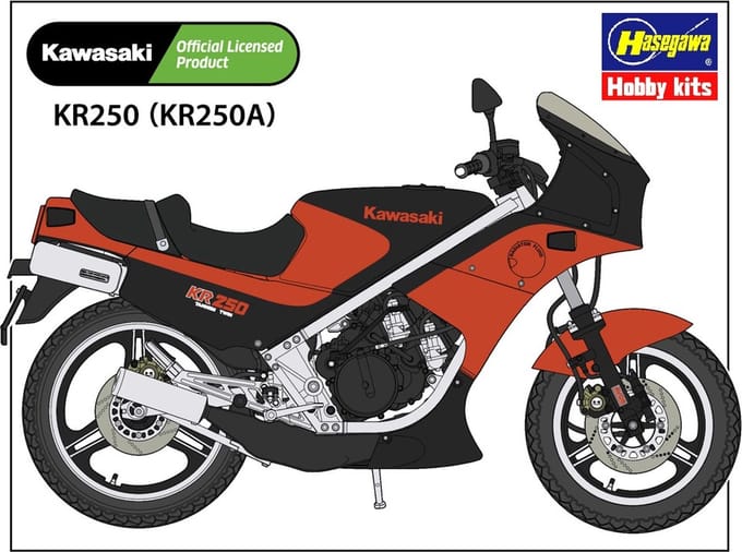 Hasegawa Modelbouwpakket Auto - 21740 Kawasaki KR250 (KR250A) Motor Plastic - 1:12 - Modelbouw