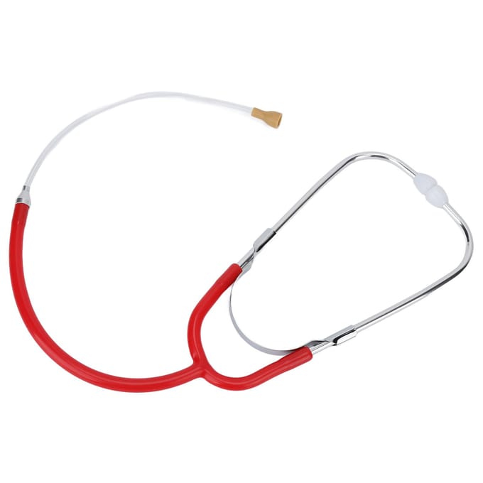 Luister Stethoscoop Volume Geluidsdetectie Binauraal Metalen oortelefoons Stethoscoop Lichtgewicht rood