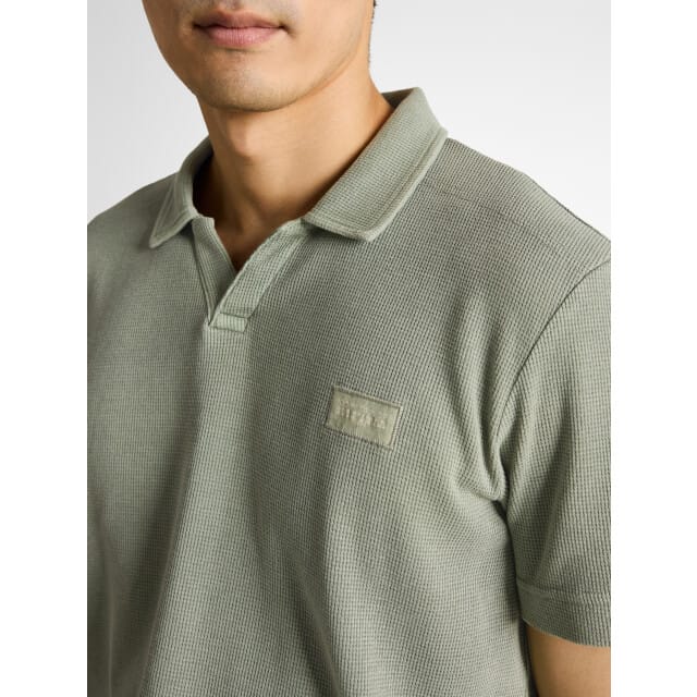 Tom Tailor - Resort poloshirt in used-look - Maat XL - Greyish Shadow Olive