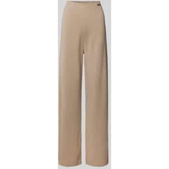 Straight leg broek met labelapplicatie
