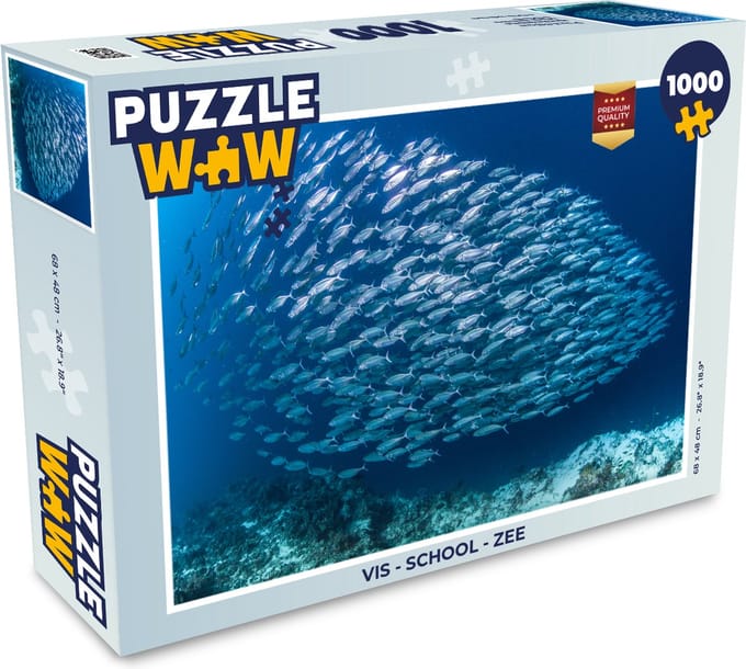 Puzzel Vis - School - Zee - Legpuzzel - Puzzel 1000 stukjes volwassenen