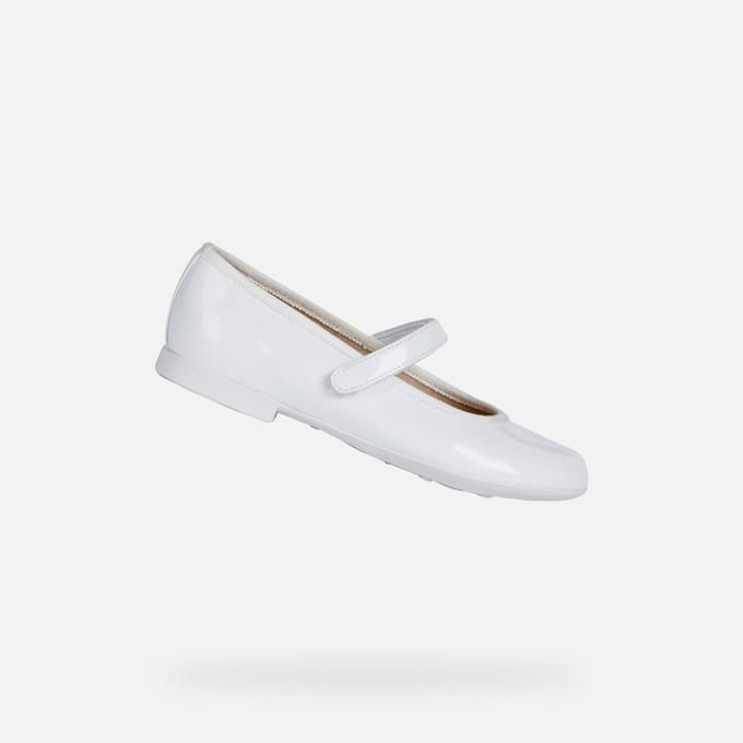 GEOX PLIE MEISJES Ballerina's - WIT - Maat 29