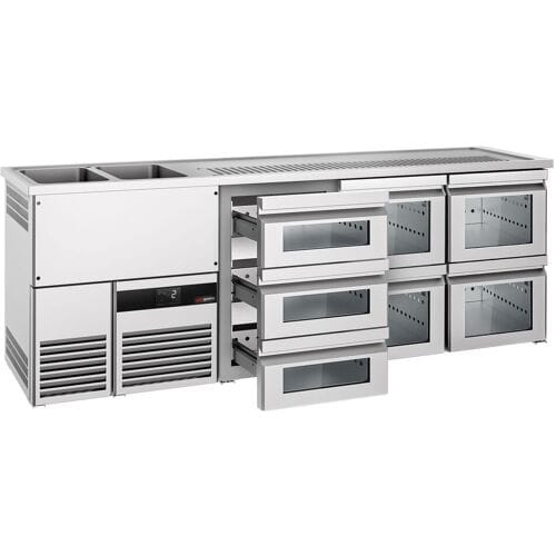 GGM Gastro Bierkoeling PREMIUM - 2500x700mm - 7 laden zilver