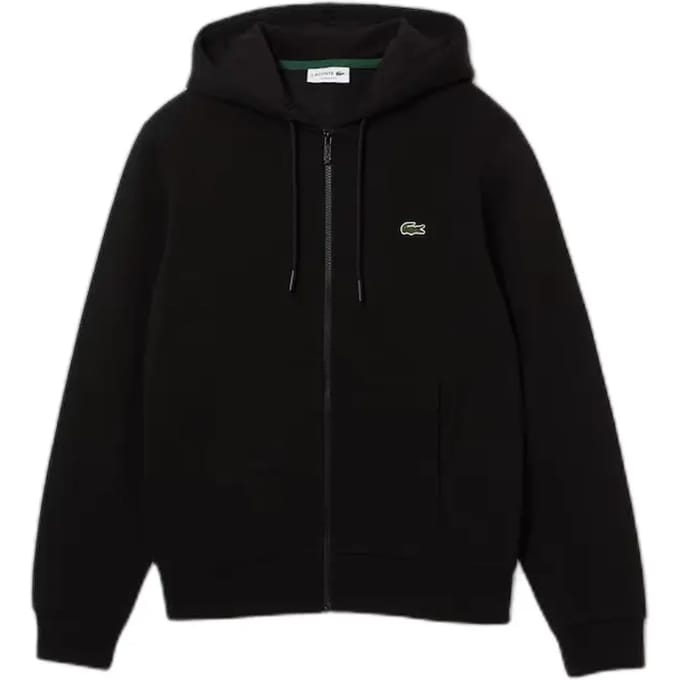Lacoste heren hoodie sweatsvest - met rits - zwart