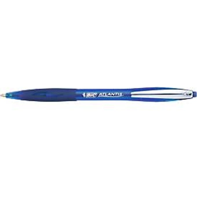 BIC® Atlantis® drukbalpen Soft, blauw, 12 stuks