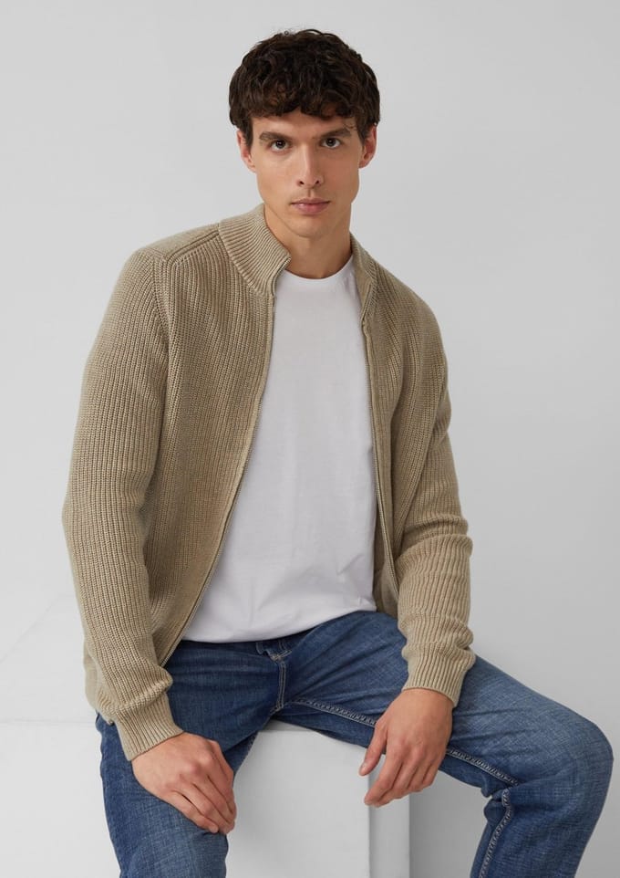 s.Oliver  Cardigan Beige Größe: XL | Leichte Jacken Outlet | Herren | Braun