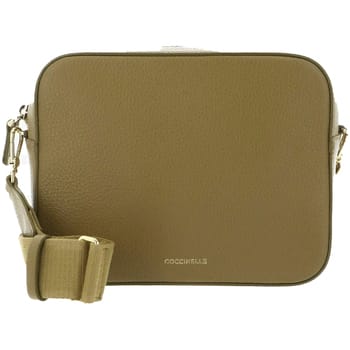 COCCINELLE Leren schoudertas Tebe Crossover Bag Seagrass kaki