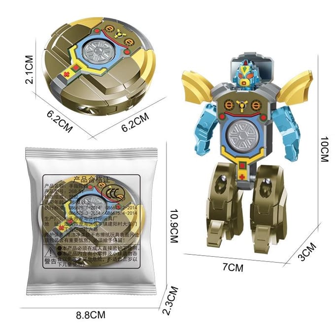 Transformeerbare Fidget Spinners Grappige Sensorische Fidget Speeltjes Vervormbare DIY Rond naar Robot Vingertop Speeltjes voor Kinderen Feestcadeaus gray