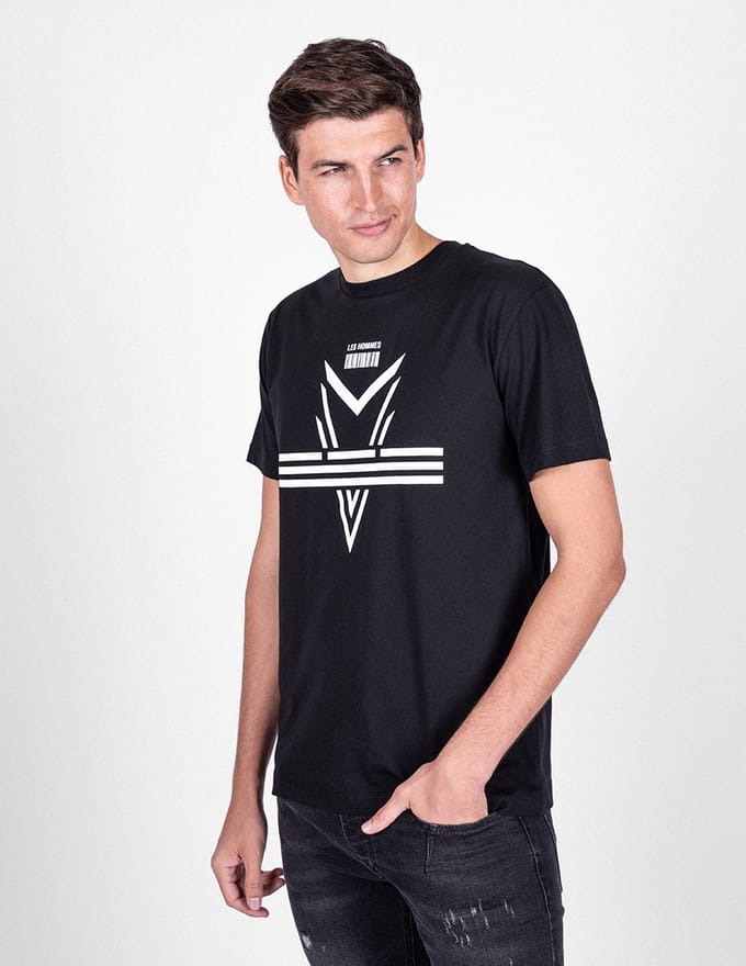 Les Hommes T-shirt Darts Mannen zwart