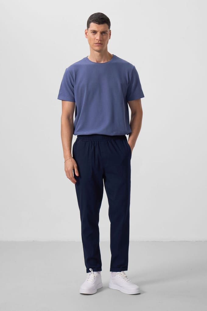 Heren Chino's met Rechte Pijpen van Gabardine