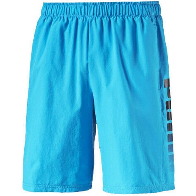 Puma Fun Groot Logo Geweven Blauw Polyester Elastisch Heren Shorts 836575 10